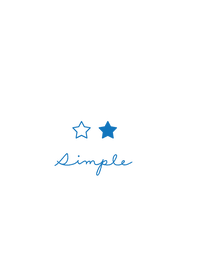 Cursive & 2 stars /blue white