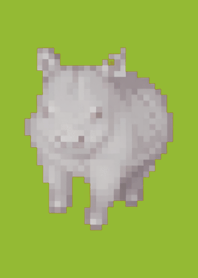 Rhinoceros Pixel Art Theme  Green 03