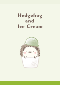 ハリネズミとアイス -抹茶-