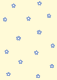 flower pattern -yellowblue-