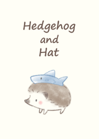 Hedgehog and Hat -shark- 2 beige