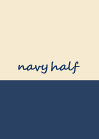 navy half