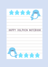 HAPPY DOLPHIN NOTEBOOK/BLUE GRAY