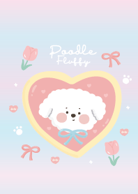 Poodle fluffy cute : pastel :D