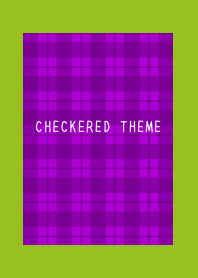 PURPLE CHECKERED THEME-LEAF GREEN