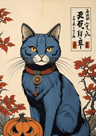 Ukiyo-e - Halloween cat 762BD5