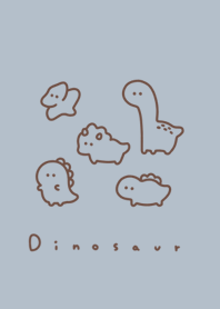 ไดโนเสาร์น่ารัก。beige blue