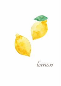 水彩ワンポイントフルーツ・レモン