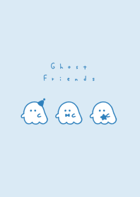 Ghost Friend(line)/ aqua blue,white fil.