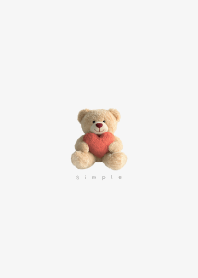 Teddy bear and red heart