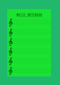 MUSIC COLOR NOTEBOOKj-GREEN