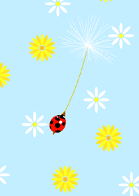 たんぽぽ＆てんとう虫