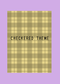 DUSTY YELLOW CHECKERED THEME-PURPLE