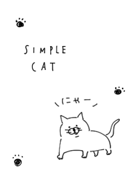 シンプル ねこ グレー ホワイト