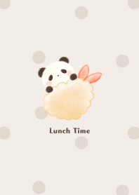 お弁当にパンダ ドット