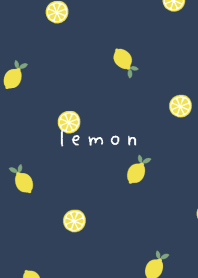 lemon simple pattern/navy