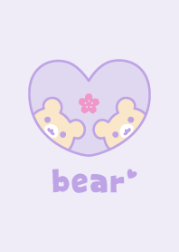 Bear Cherry blossoms - Purple