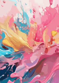 Pastel Splash on light pink