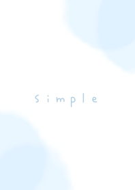 シンプル水彩 / 白と水色