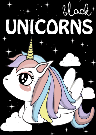 ยูนิคอร์นน่ารัก สีดำ