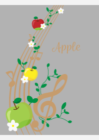 Three colored apples on white