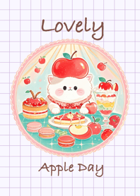 วันหวานๆกับแมวแอปเปิ้ล(สีม่วง)