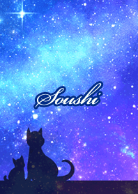 Soushi Milky way & cat silhouette