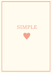 SIMPLE HEART =ivory red=