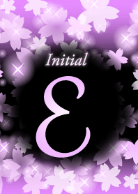 E-Initial-cherryblossoms at night-purple