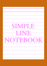 SIMPLE PINK LINE NOTEBOOKj-TERRACOTTA