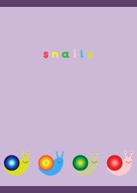 Walking snails on purple