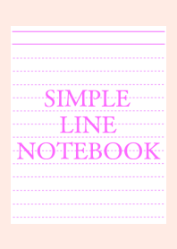SIMPLE PINK LINE NOTEBOOKj-LIGHT PINK
