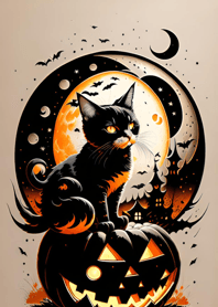 halloween cat fE649a