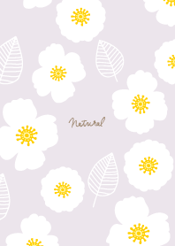 Stylish white flowers leaves17 Japan