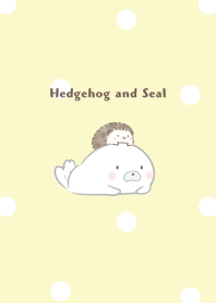 Hedgehog and Seal -yellow- Dot