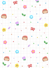 Cute girl with flowers 7 (Pp)