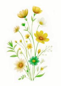Forest flower collection(light yellow)