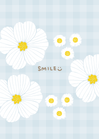 Happy White Flower Check28 from Japan