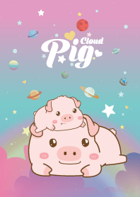 Pig Cloud Galaxy Blue Hawaii