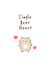 simple bear heart white gray.