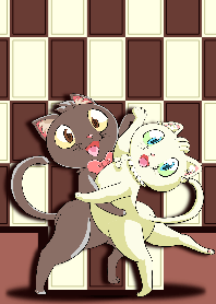 Cat Dancing Valentine's Day.