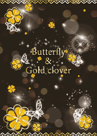 สีเบจ : โคลเวอร์สีทองและผีเสื้อ