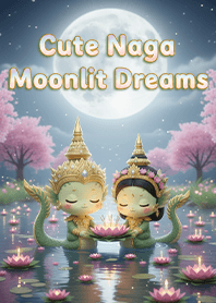 Cute Thai Naga Moonlit Dreams