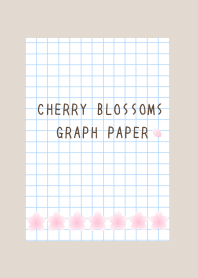 CHERRY BLOSSOMS GRAPH PAPERj-BEIGE
