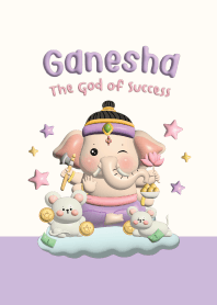 Ganesha cute the god of success (purple)