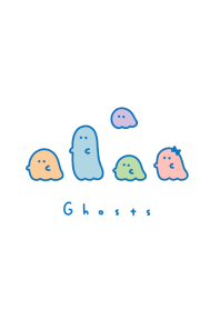可愛的鬼 | white blue
