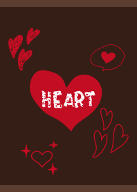 hand drawn heart on brown