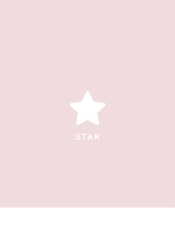 Simple Lucky Star - Dull Baby Pink&White