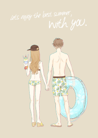 きみと最高の夏を。(セピア×ピンク) #pop