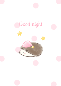 おやすみハリネズミ -ピンク- ドット